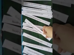 Bastones de bambú desechables robustos suaves, envueltos individualmente sushi japonés y platos asiáticos, chopped