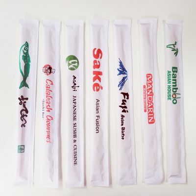 Bastones de papel de manga completa envueltos individualmente Bastones de bambú redondos gemelos
