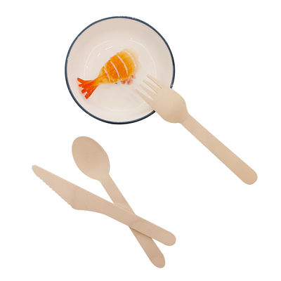 17cm cubiertos desechables de bambú higiénicos y de un solo uso tenedores de bambú desechables