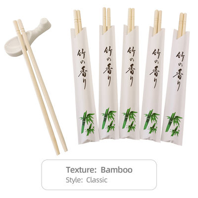 Modern Style Disposable Natural Bamboo Round Chopsticks with OPP Package in Large Quantity