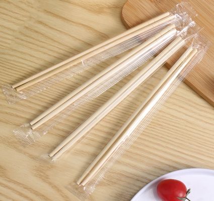 Natural Bamboo Disposable Round Chopsticks with OPP Package For Household/Restaurant/Hotel Flatware Type Chopsticks