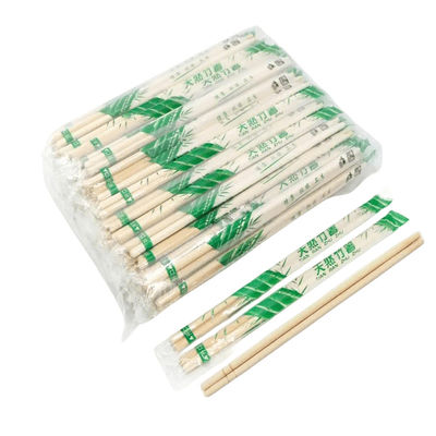 Envasado OPP Bambú redondo de una sola vez palillos personalizados de color natural Material tipo 100% de bambú Moso natural