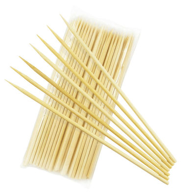 Bastones de bambú de barbacoa desechables no adhesivos duraderos y ligeros longitud 12 cm