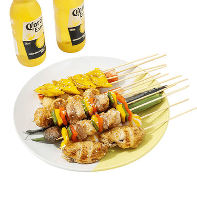 Bastones desechables de bambú para barbacoa con 4,0 cm de ancho y 50 cm de largo