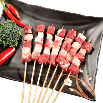 Espichas de bambú biodegradables Barbecue Espichas de barbacoa con superficie lisa