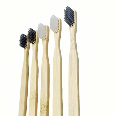 Disposable Bioderradable soft Medium Hard Bristles Adults Children Home Travel Hotel Use 100% Organic Bamboo Toothbrush with Private Label