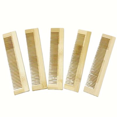 Disposable Bamboo Hair Comb with Soft Bristles Made from 100% Mao Bamboo for Travel and Home Use