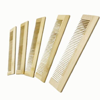 Disposable Bamboo Hair Comb with Soft Bristles Made from 100% Mao Bamboo for Travel and Home Use