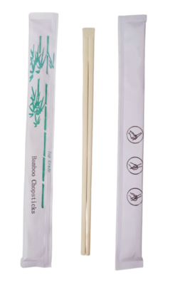 Bastones de bambú con impresión de logotipo individual manga de papel completo / envoltura Sushi Bastones de bambú desechables chinos Bastones de bambú desechables