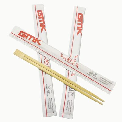 Palillos chinos desechables Cubertería desechable gemela Palillos de bambú Vajilla Paquete semi-papel para restaurantes, hoteles y camping
