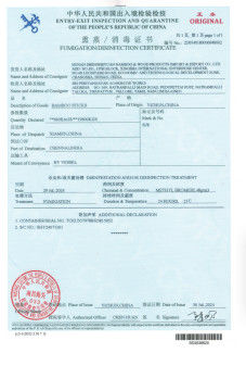 China Hunan Shengheyuan Bamboo And Wood Products Import And Export Co., Ltd. Certificaciones